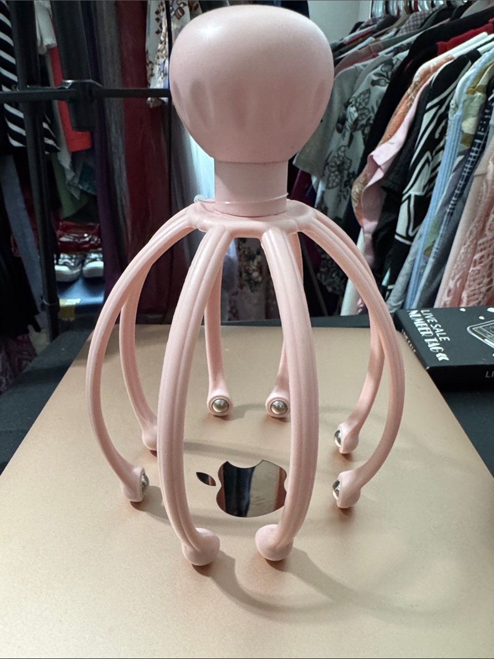 Pink Handheld Scalp Massager